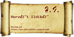 Horvát Ildikó névjegykártya